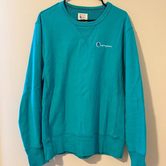 Todd Snyder x Champion Relaxed French Terry Crewneck - Made in Canada Large Blue - Picture 2 of 5